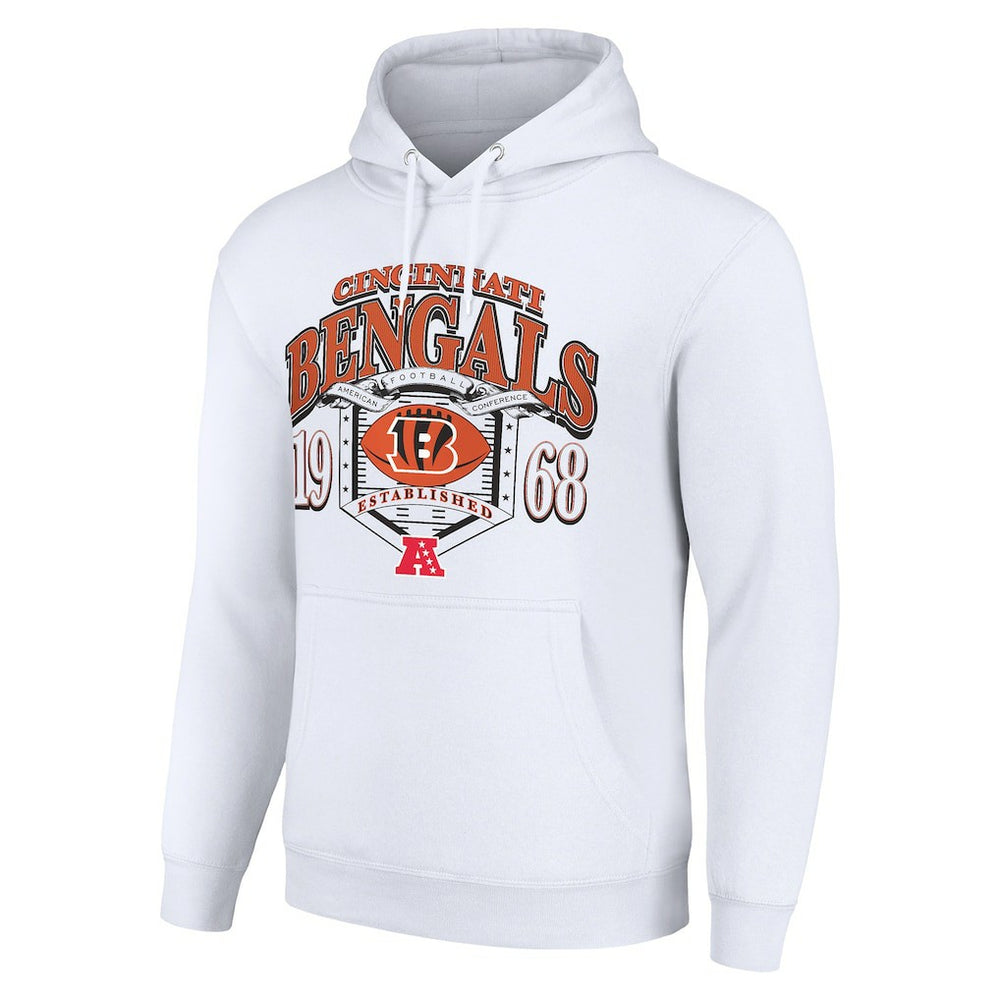 Cincinnati Bengals Starter 80s Retro Pullover Hoodie White