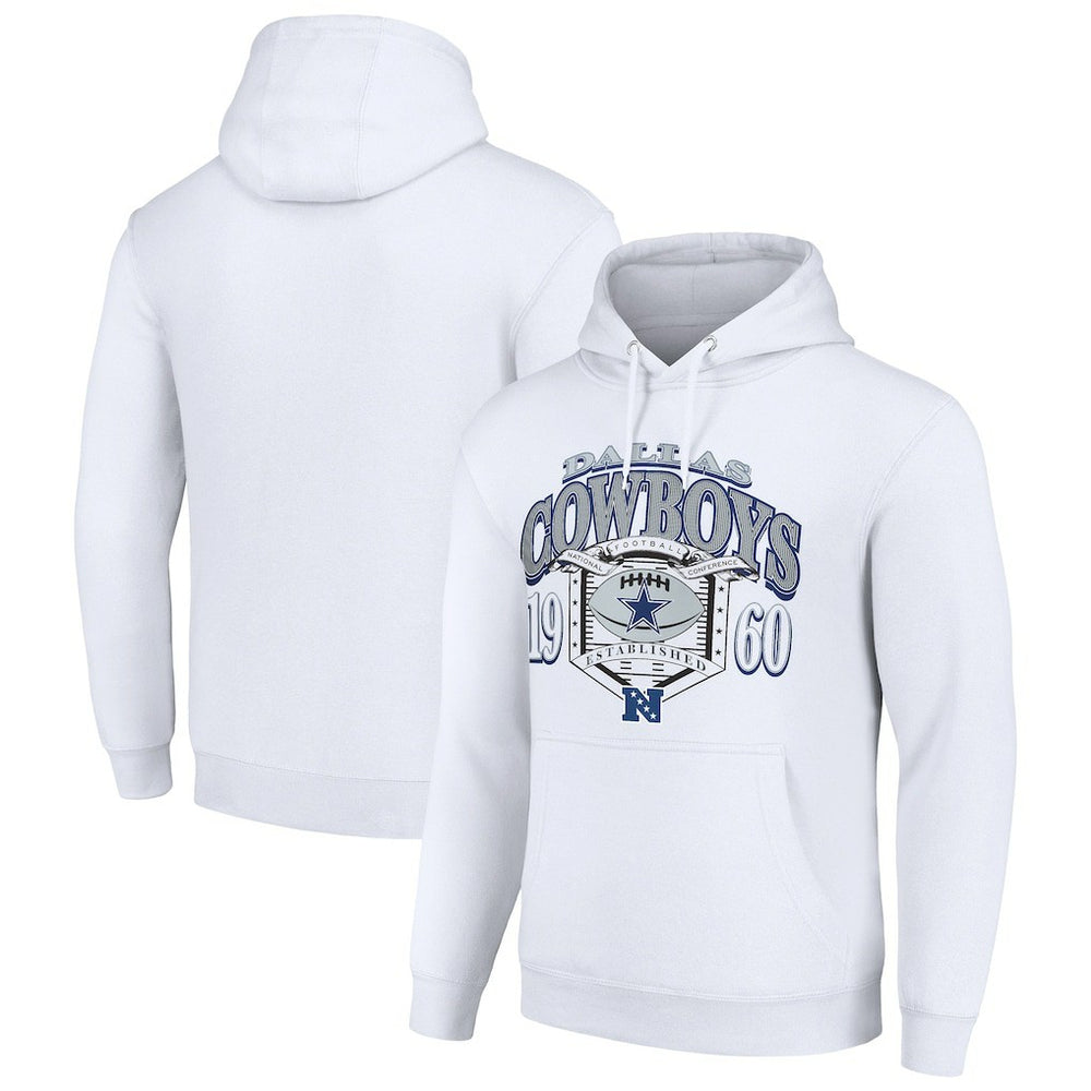 Dallas Cowboys Starter 80s Retro Pullover Hoodie White