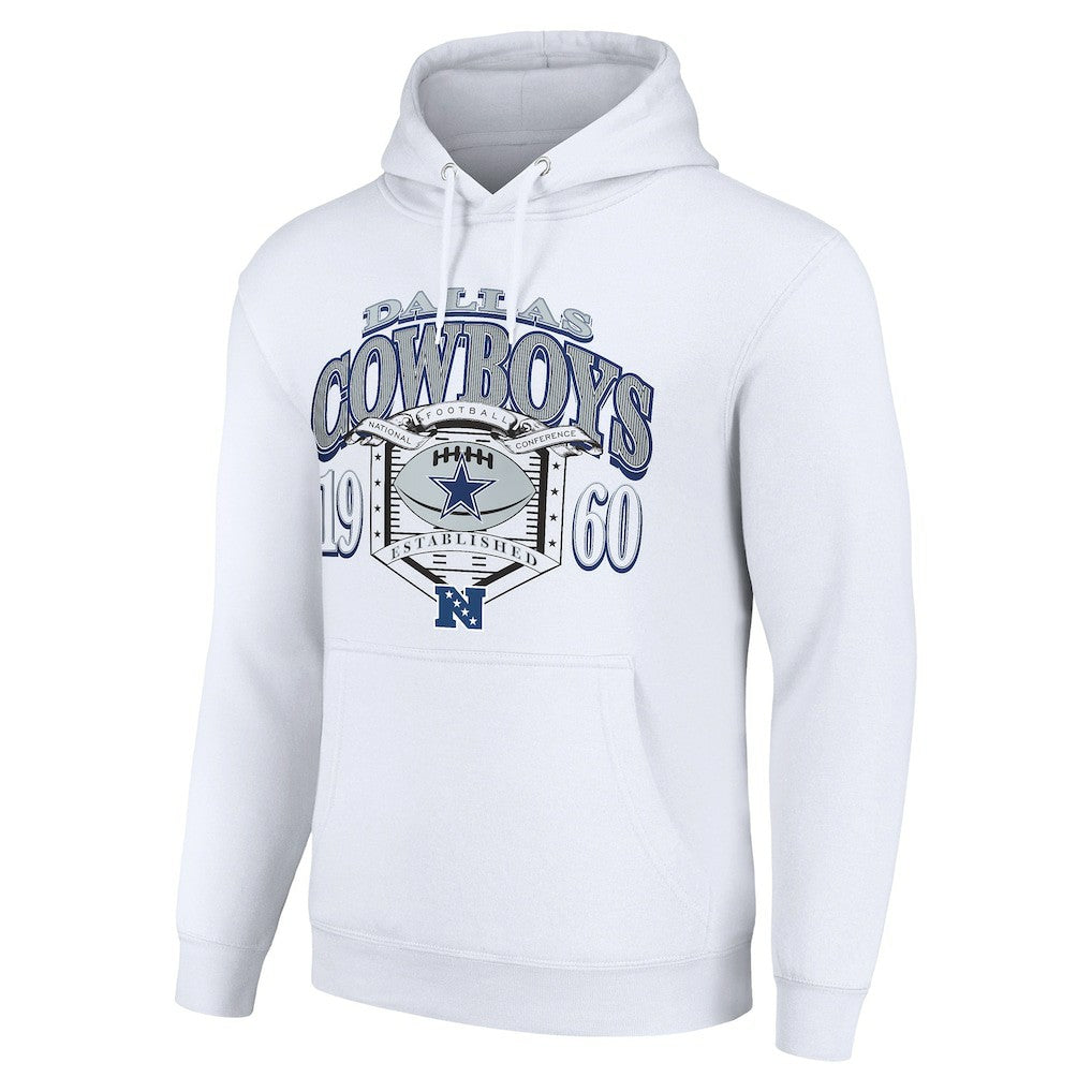 Dallas Cowboys Starter 80s Retro Pullover Hoodie White
