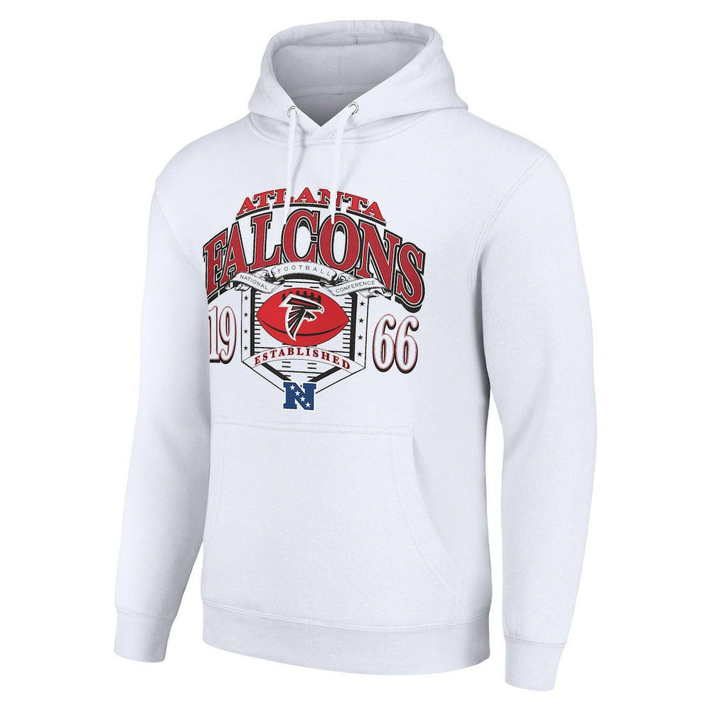 Atlanta Falcons Starter 80s Retro Pullover Hoodie White
