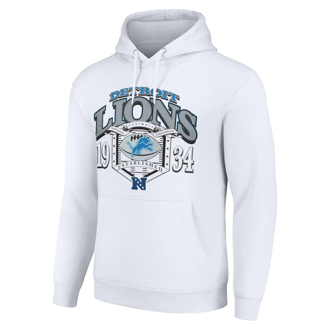 Detroit Lions Starter 80s Retro Pullover Hoodie White