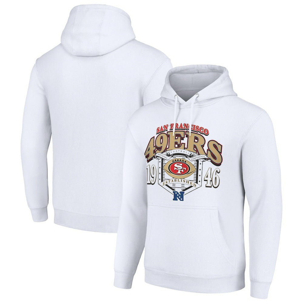 San Francisco 49ers Starter 80s Retro Pullover Hoodie White