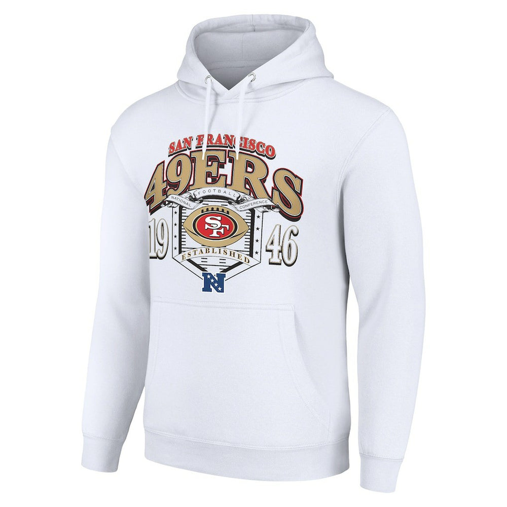 San Francisco 49ers Starter 80s Retro Pullover Hoodie White