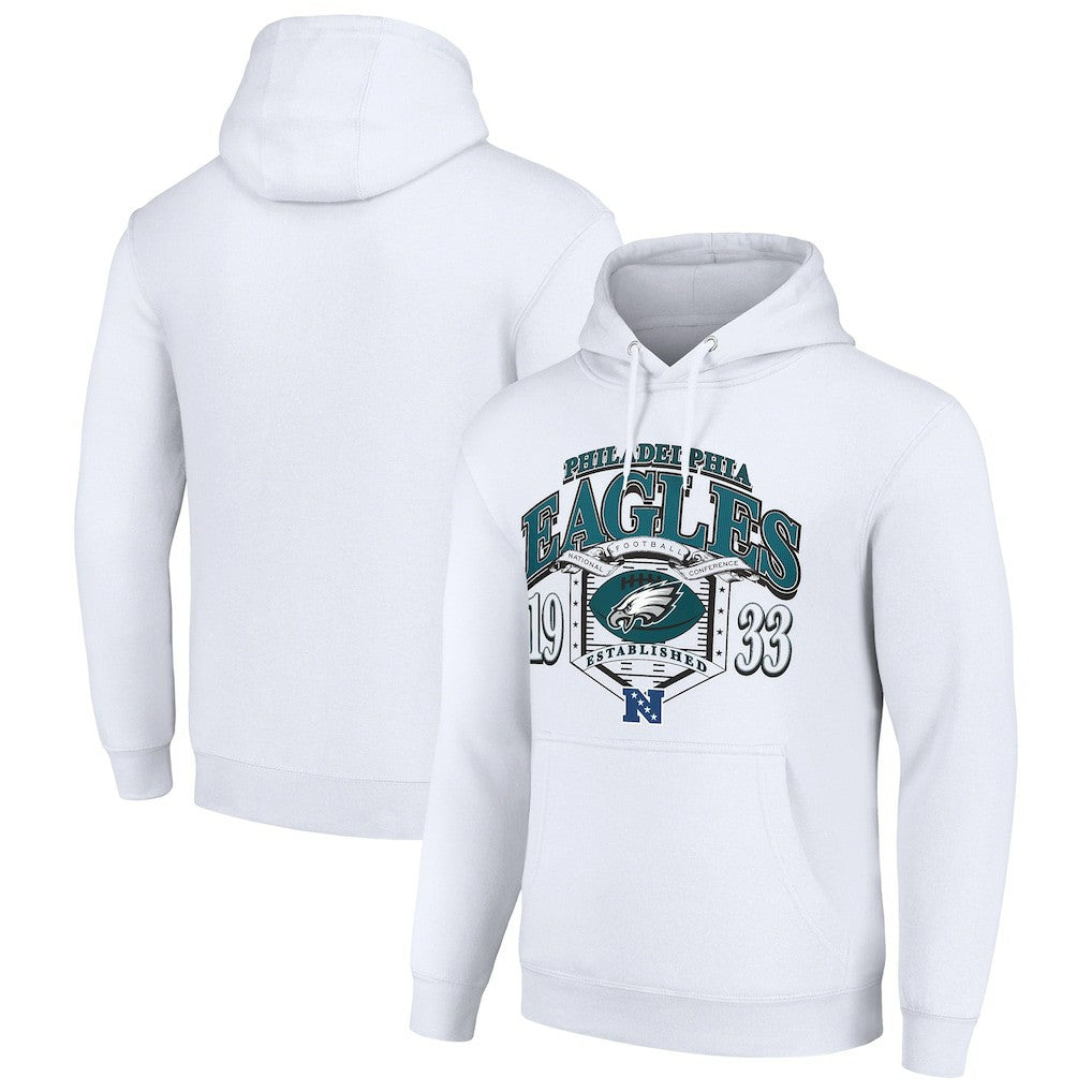 Philadelphia Eagles Starter 80s Retro Pullover Hoodie White