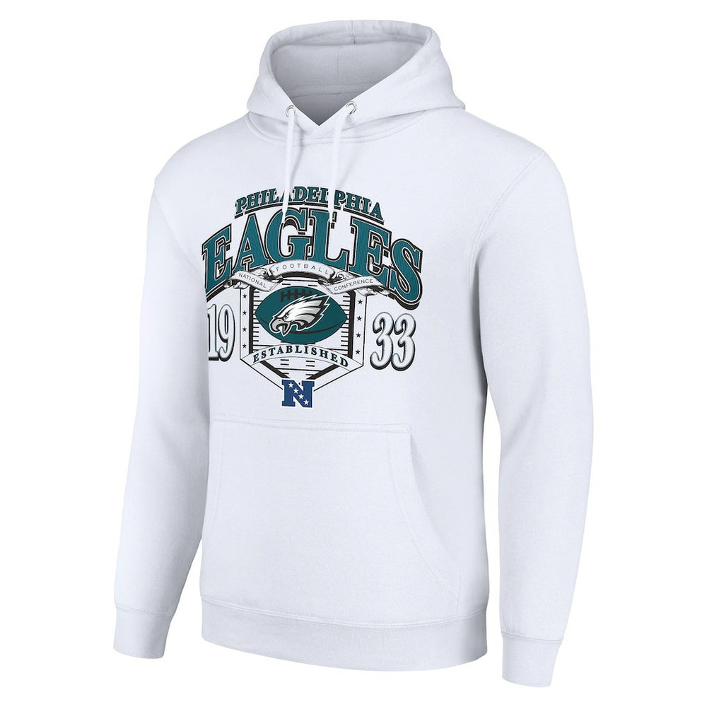 Philadelphia Eagles Starter 80s Retro Pullover Hoodie White