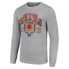 Chicago Bears Starter Retro Long Sleeve Graphic T-Shirt Heather Gray