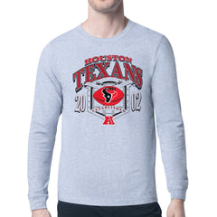 Houston Texans Starter Retro Long Sleeve Graphic T-Shirt Heather Gray