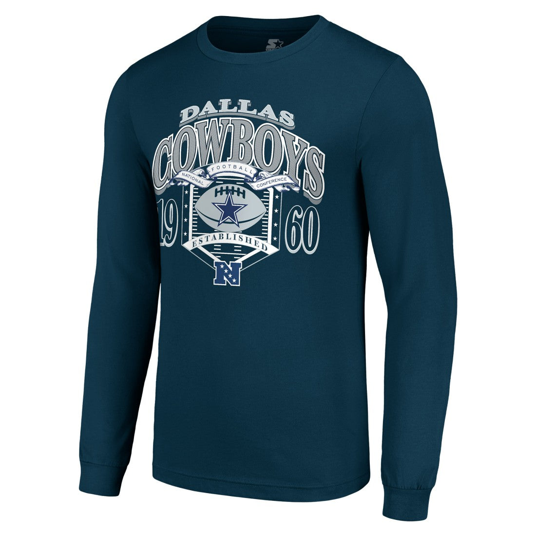 Dallas Cowboys Starter Retro Long Sleeve Graphic T-Shirt Navy