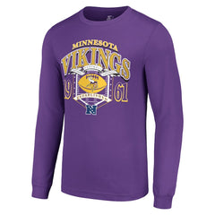 Minnesota Vikings Starter Retro Long Sleeve Graphic T-Shirt Purple