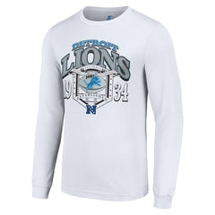 Detroit Lions Starter Retro Long Sleeve Graphic T-Shirt White