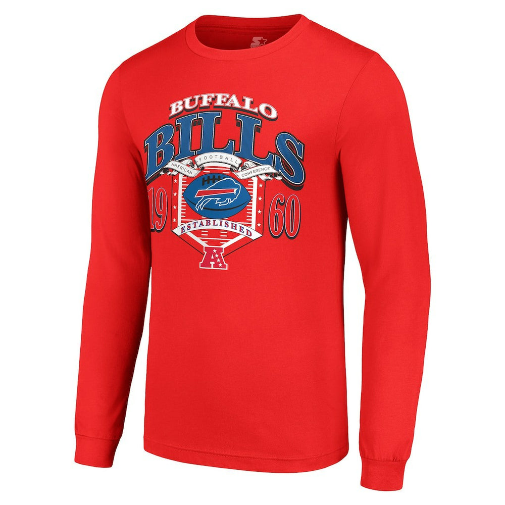 Buffalo Bills Starter Retro Long Sleeve Graphic T-Shirt Red