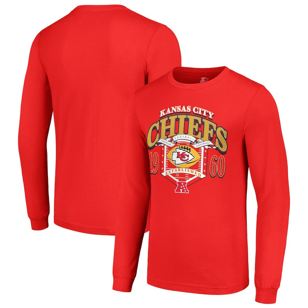 Kansas City Chiefs Starter Retro Long Sleeve Graphic T-Shirt Red