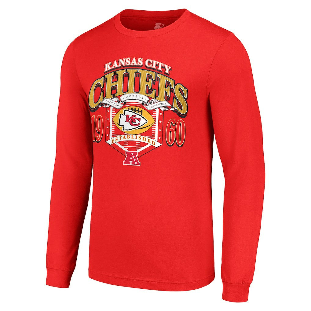 Kansas City Chiefs Starter Retro Long Sleeve Graphic T-Shirt Red