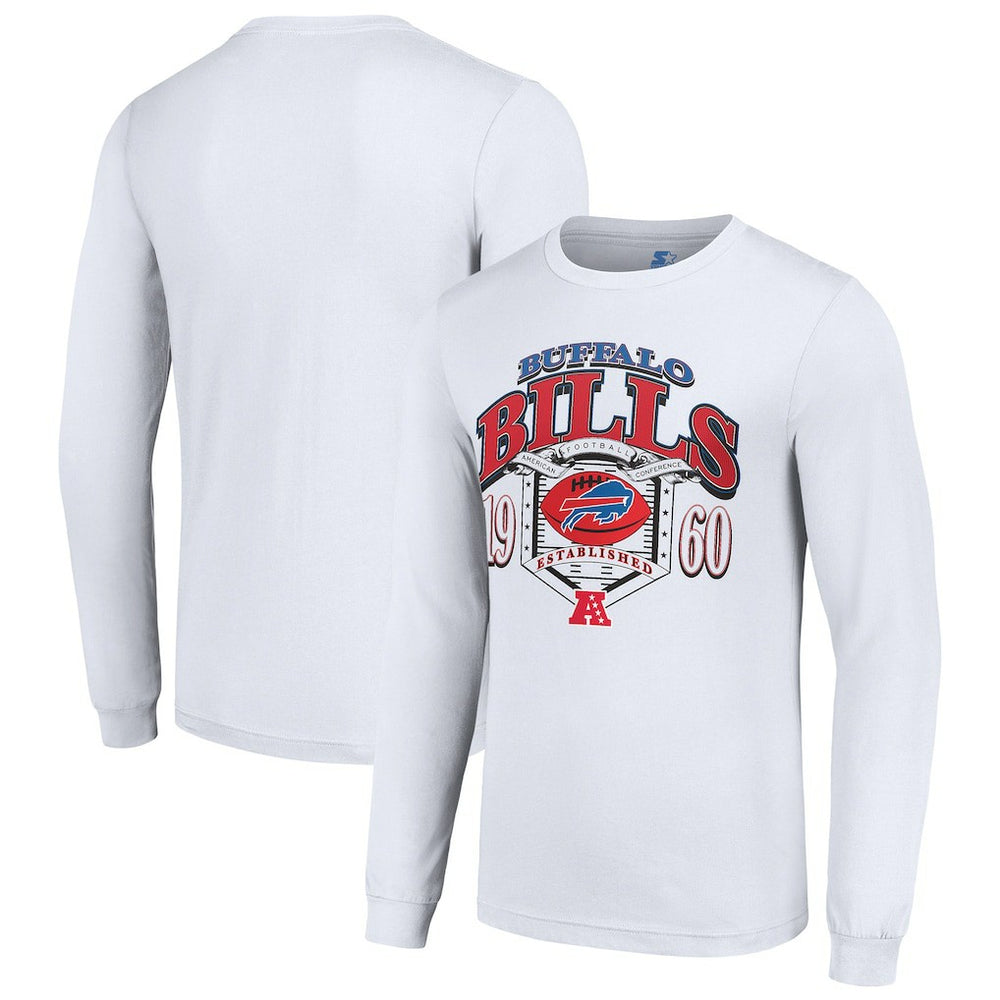 Buffalo Bills Starter Retro Long Sleeve Graphic T-Shirt White