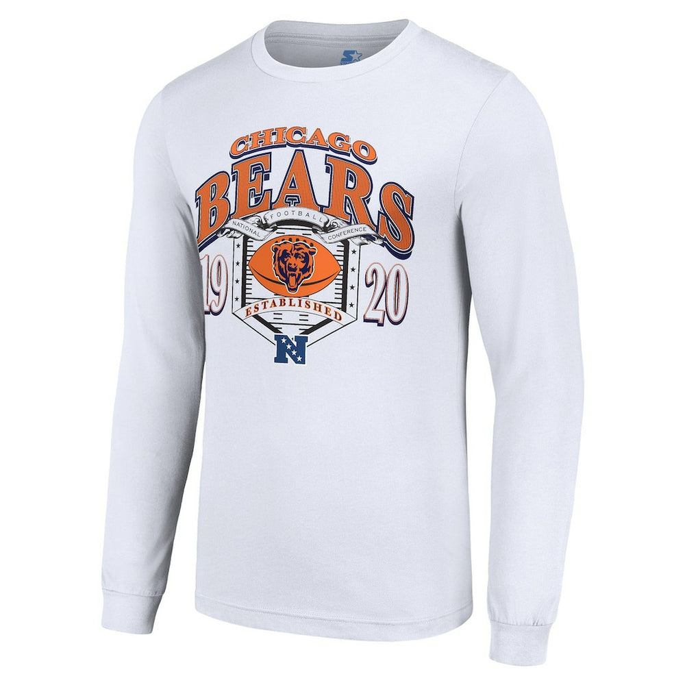 Chicago Bears Starter Retro Long Sleeve Graphic T-Shirt White