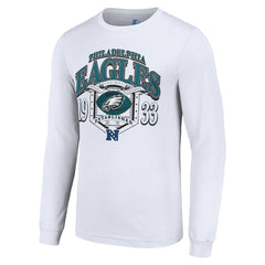 Philadelphia Eagles Starter Retro Long Sleeve Graphic T-Shirt White