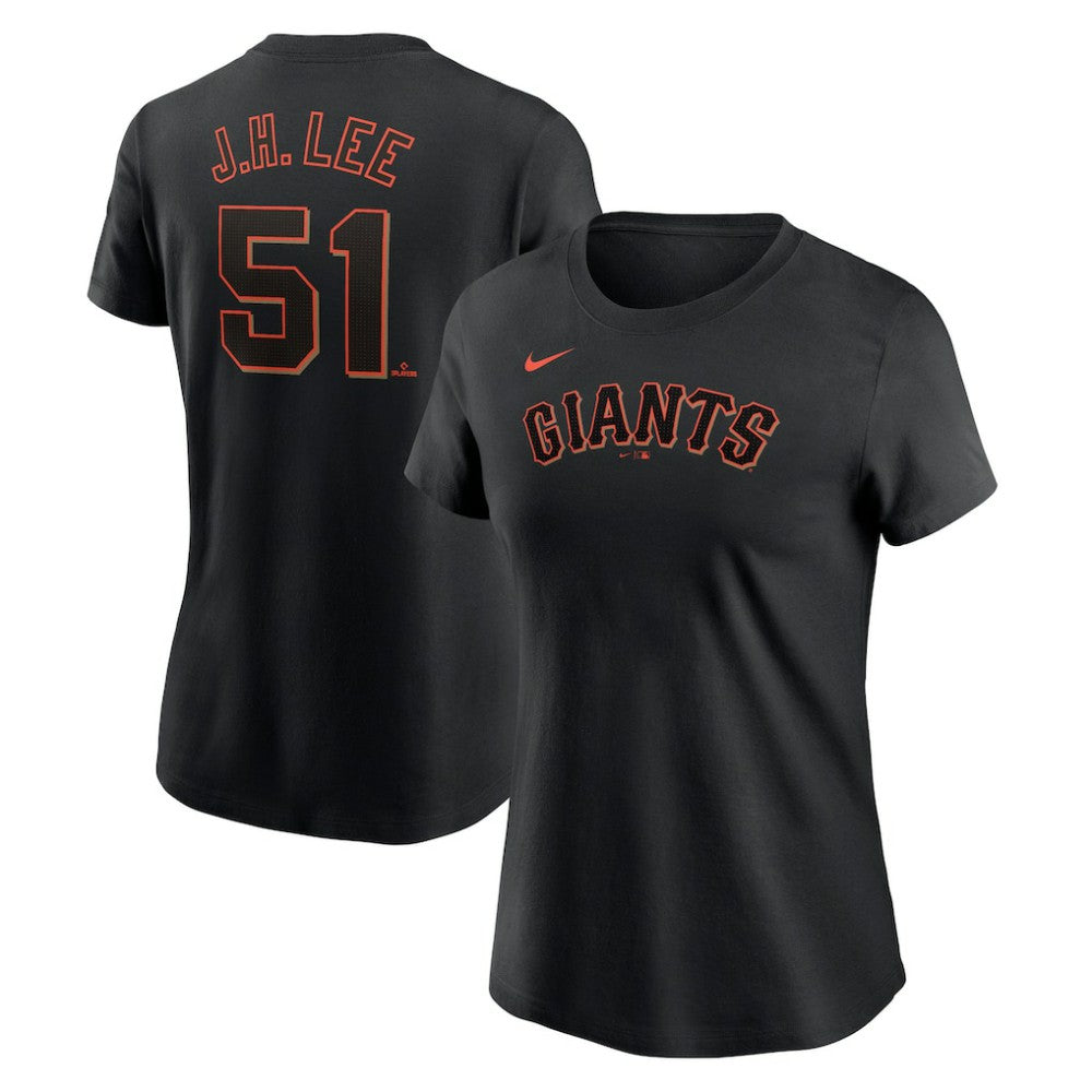 Jung Hoo Lee San Francisco Giants Nike Women's Cooperstown Collection Fuse Name & Number T-Shirt - Black T-shirts