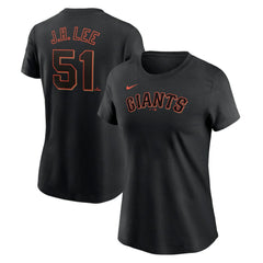 Jung Hoo Lee San Francisco Giants Nike Women's Cooperstown Collection Fuse Name & Number T-Shirt - Black T-shirts