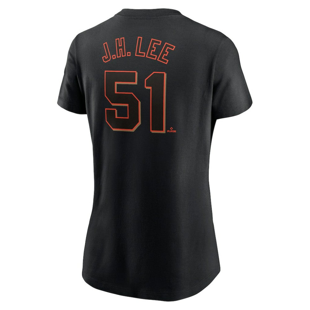 Jung Hoo Lee San Francisco Giants Nike Women's Cooperstown Collection Fuse Name & Number T-Shirt - Black T-shirts