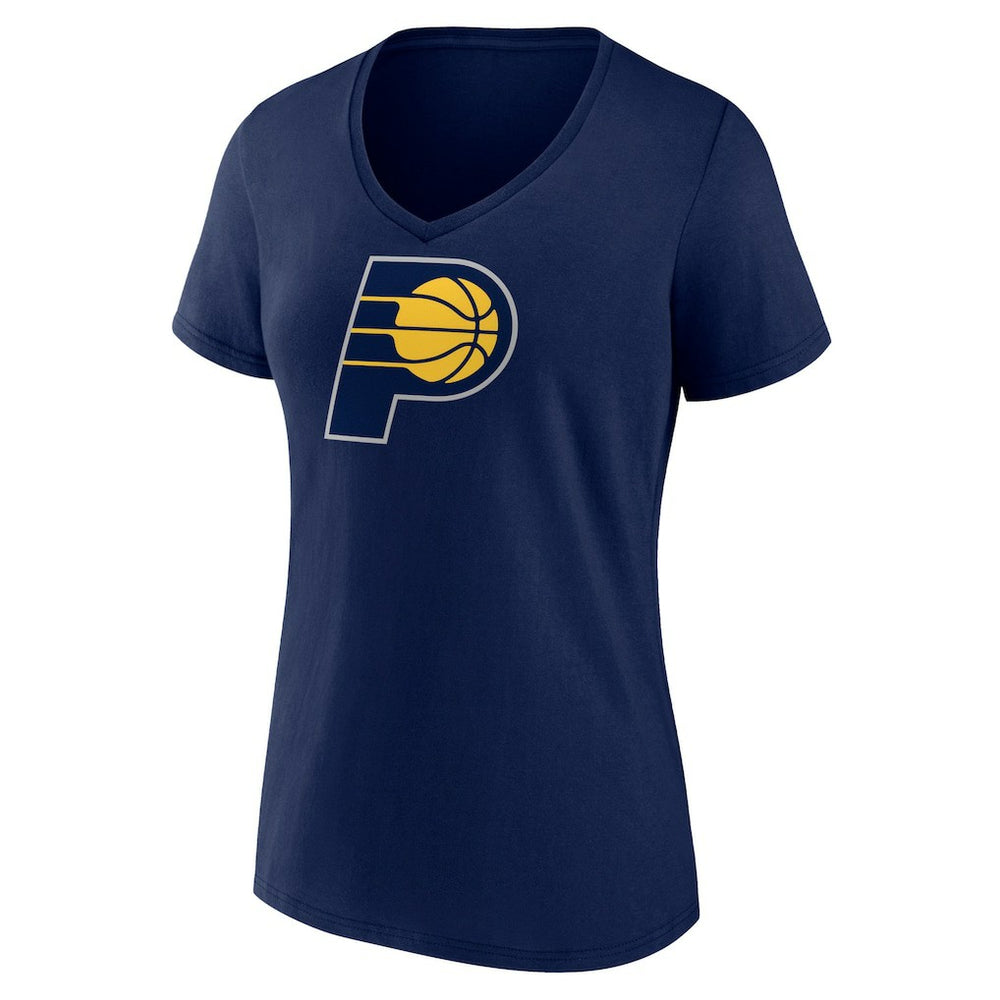 Indiana Pacers Women's Primary Logo V-Neck T-Shirt Navy