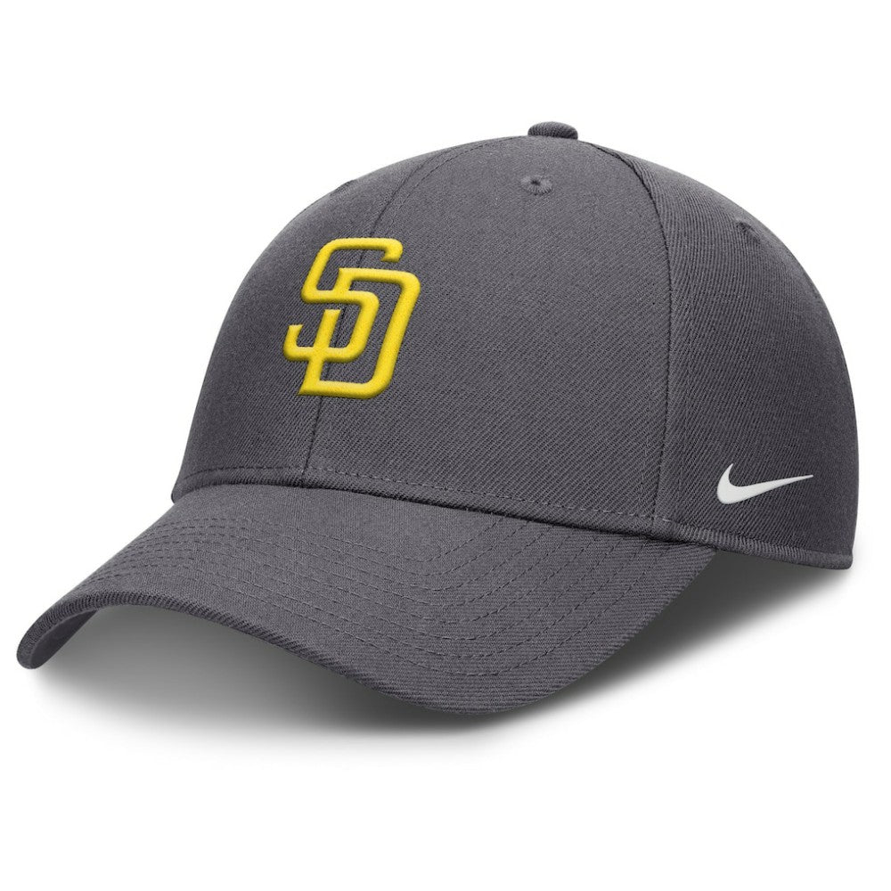 San Diego Padres Nike Club Performance Adjustable Hat - Gray Hats