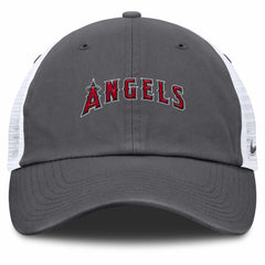 Los Angeles Angels Nike Wordmark Club Adjustable Trucker Hat - Gray Hats