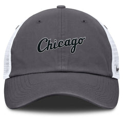 Chicago White Sox Nike Wordmark Club Adjustable Trucker Hat - Gray Hats