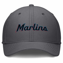 Miami Marlins Nike Swoosh Performance Flex Hat - Gray Hats
