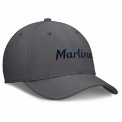 Miami Marlins Nike Swoosh Performance Flex Hat - Gray Hats