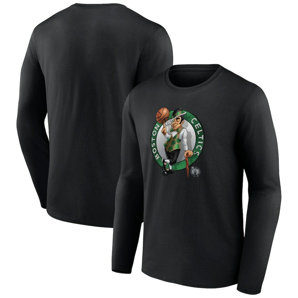 Boston Celtics Midnight Mascot Long Sleeve T-Shirt Black