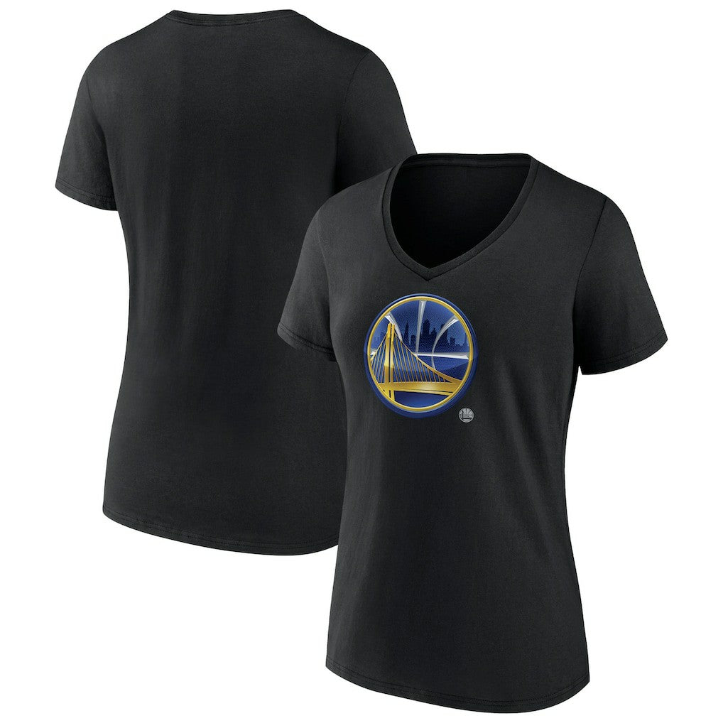 Golden State Warriors Women's Midnight Mascot V-Neck T-Shirt Black