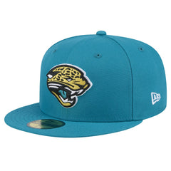Jacksonville Jaguars New Era Throwback Logo Omaha 59FIFTY Fitted Hat Teal