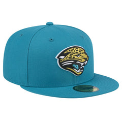 Jacksonville Jaguars New Era Throwback Logo Omaha 59FIFTY Fitted Hat Teal