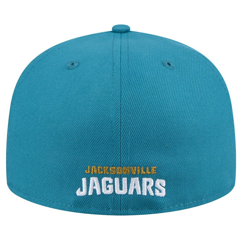 Jacksonville Jaguars New Era Throwback Logo Omaha 59FIFTY Fitted Hat Teal