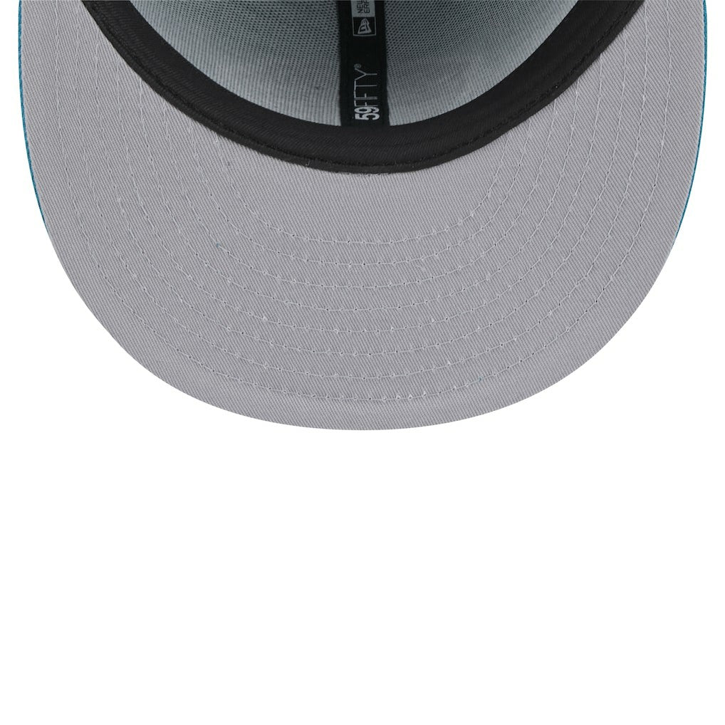 Jacksonville Jaguars New Era Throwback Logo Omaha 59FIFTY Fitted Hat Teal