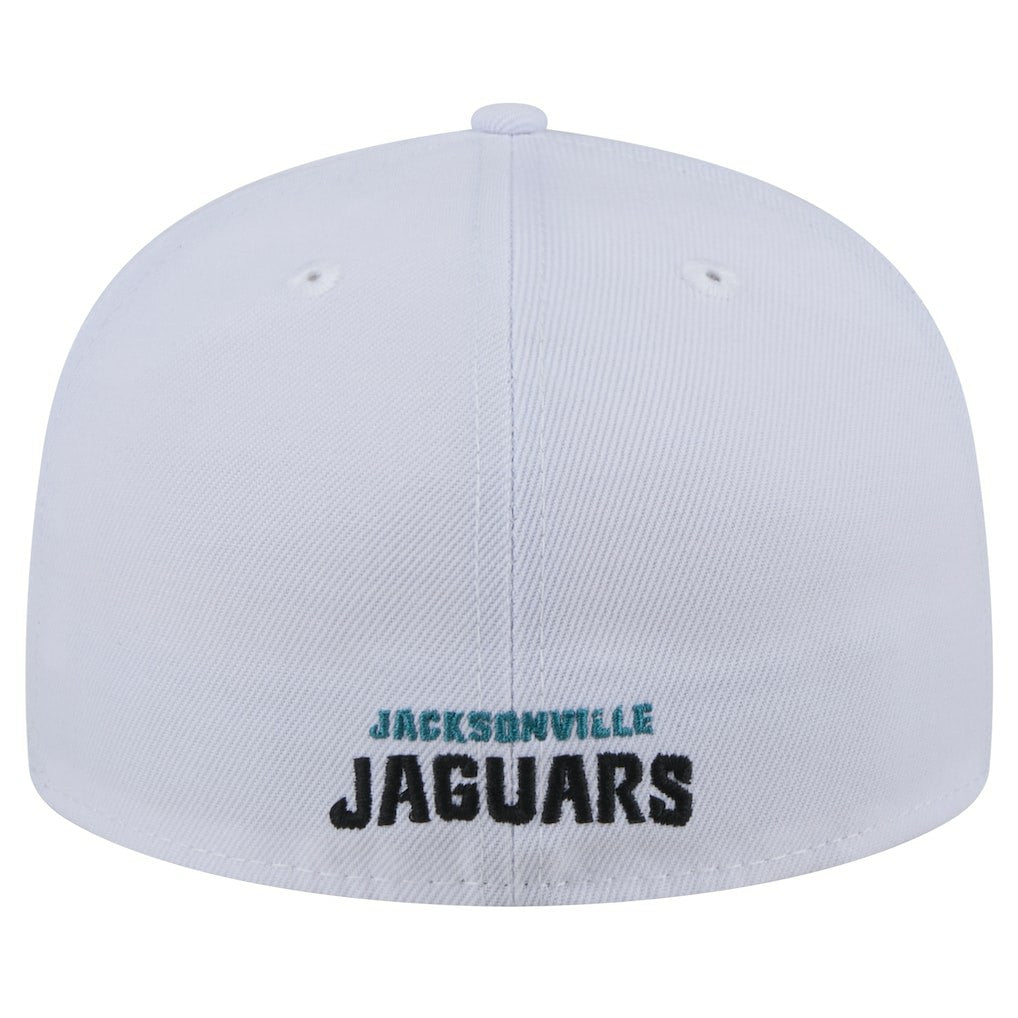 Jacksonville Jaguars New Era Throwback Logo Omaha 59FIFTY Fitted Hat White
