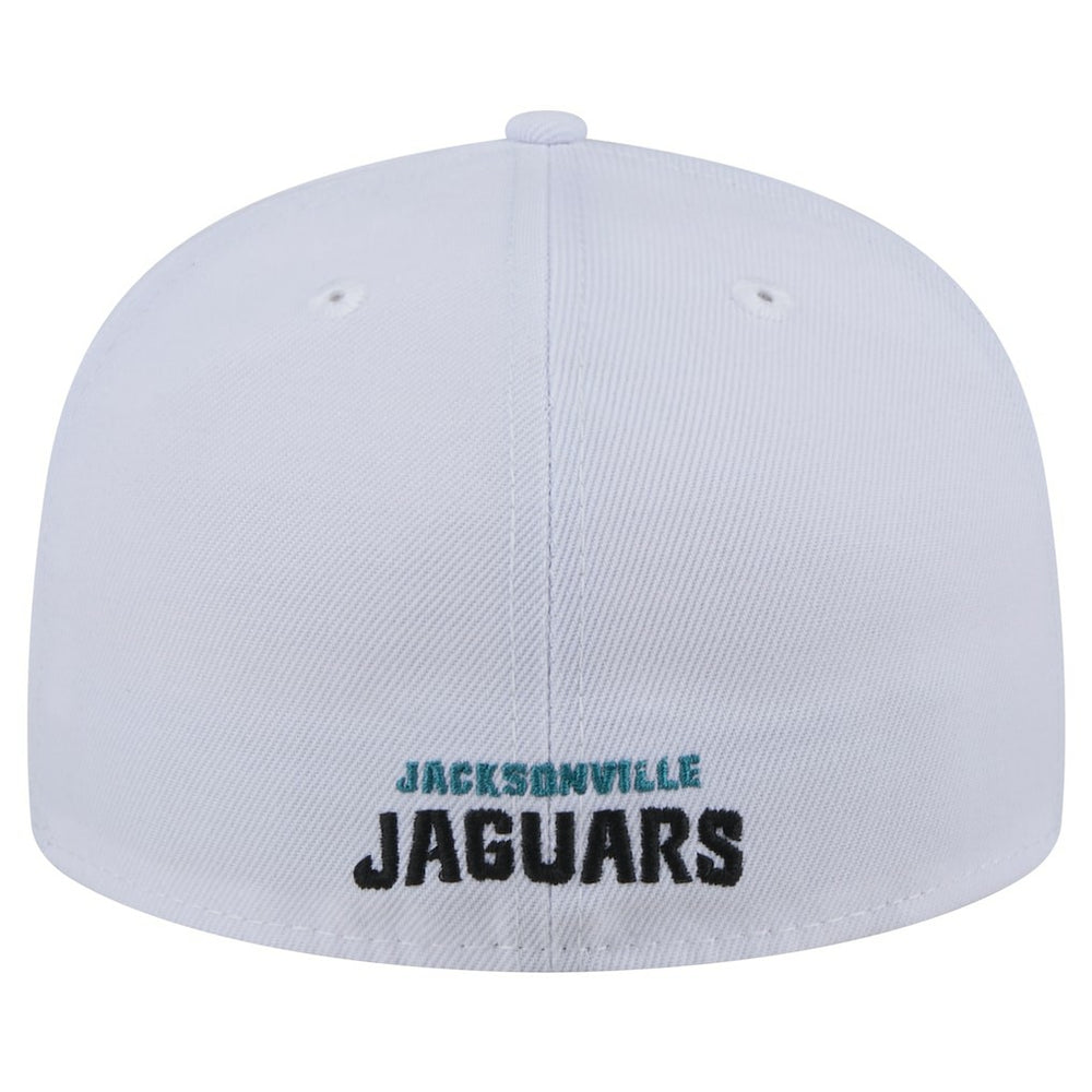 Jacksonville Jaguars New Era Throwback Logo Omaha 59FIFTY Fitted Hat White