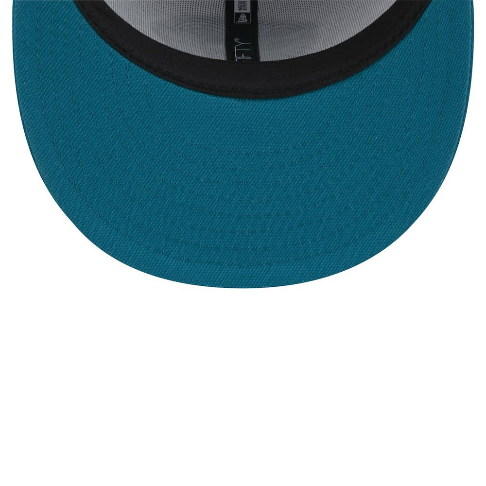 Jacksonville Jaguars New Era Throwback Logo Flipside Two-Tone 59FIFTY Fitted Hat White/Teal