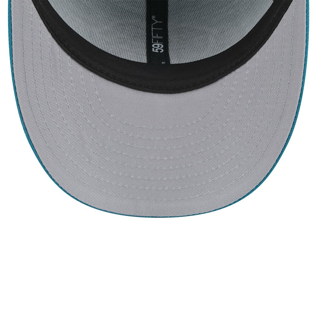 Jacksonville Jaguars New Era Throwback Logo Omaha Low Profile 59FIFTY Fitted Hat Teal