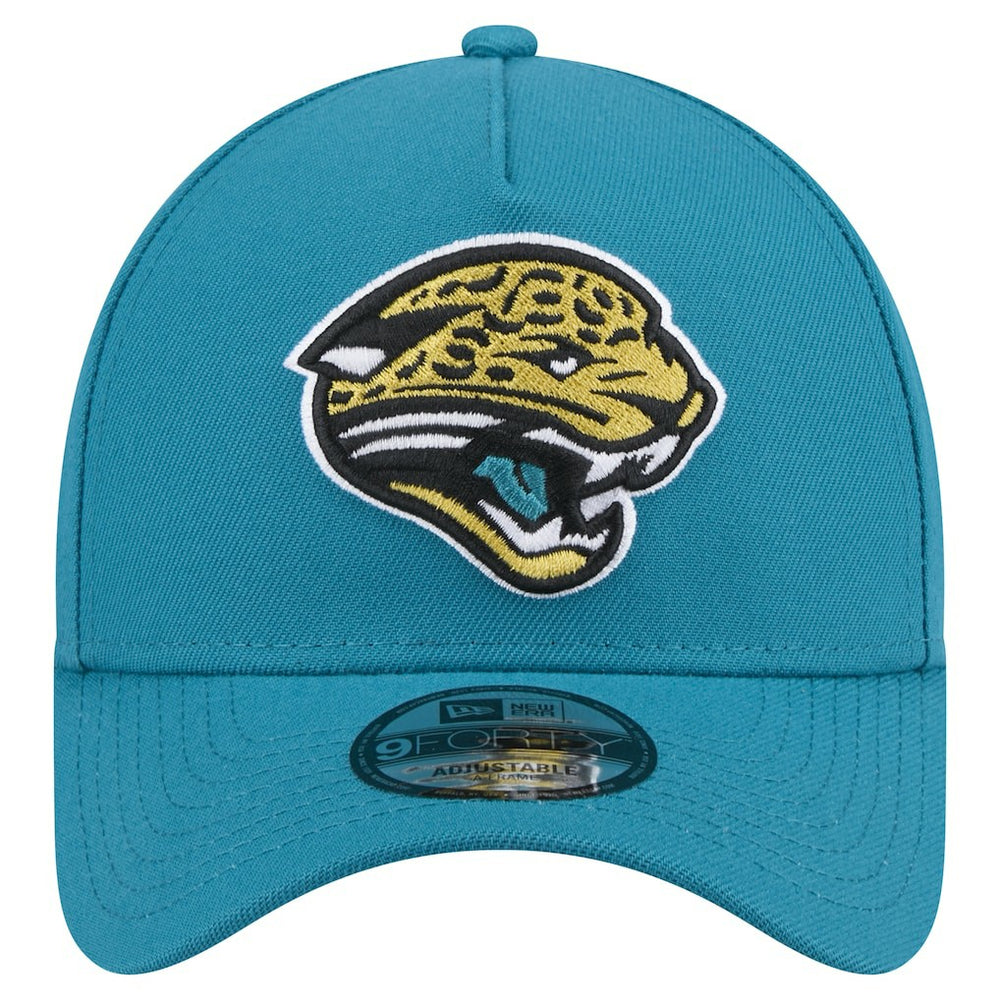 Jacksonville Jaguars New Era Throwback Logo Standard A-Frame 9FORTY Adjustable Hat Teal