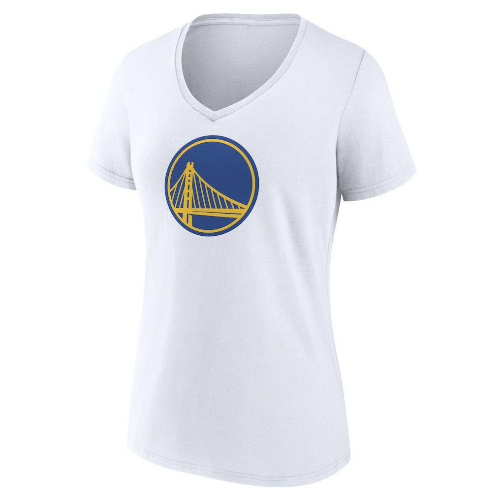 Golden State Warriors Women's Alternate Logo V-Neck T-Shirt White