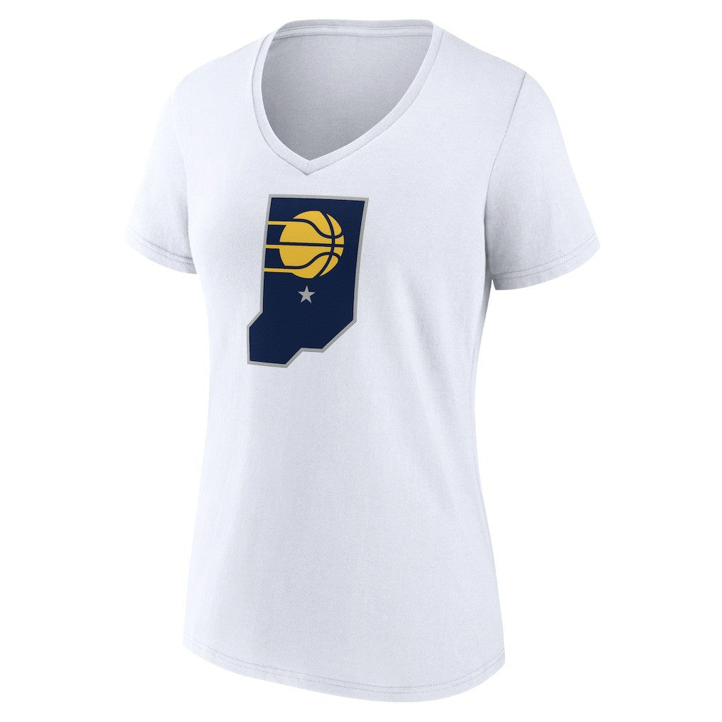 Indiana Pacers Women's Alternate Logo V-Neck T-Shirt White