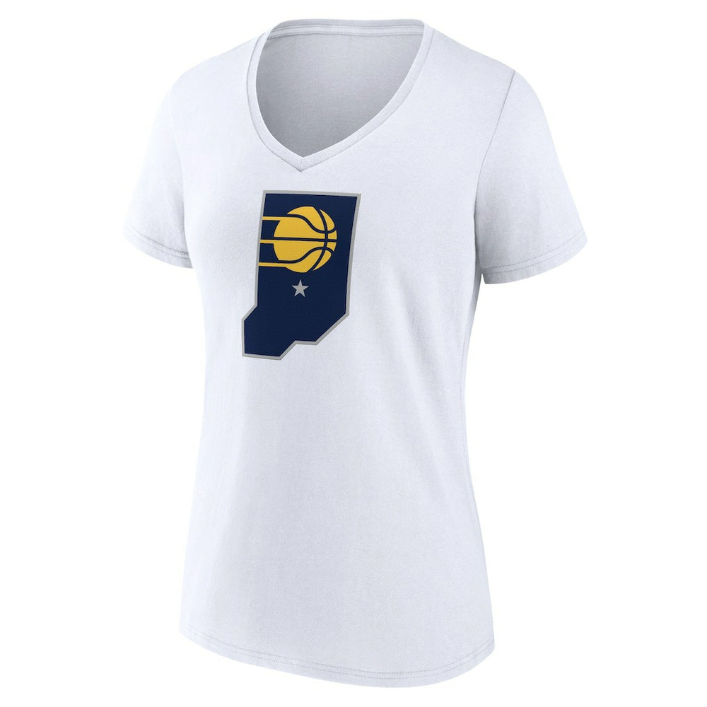 Indiana Pacers Women's Alternate Logo V-Neck T-Shirt White