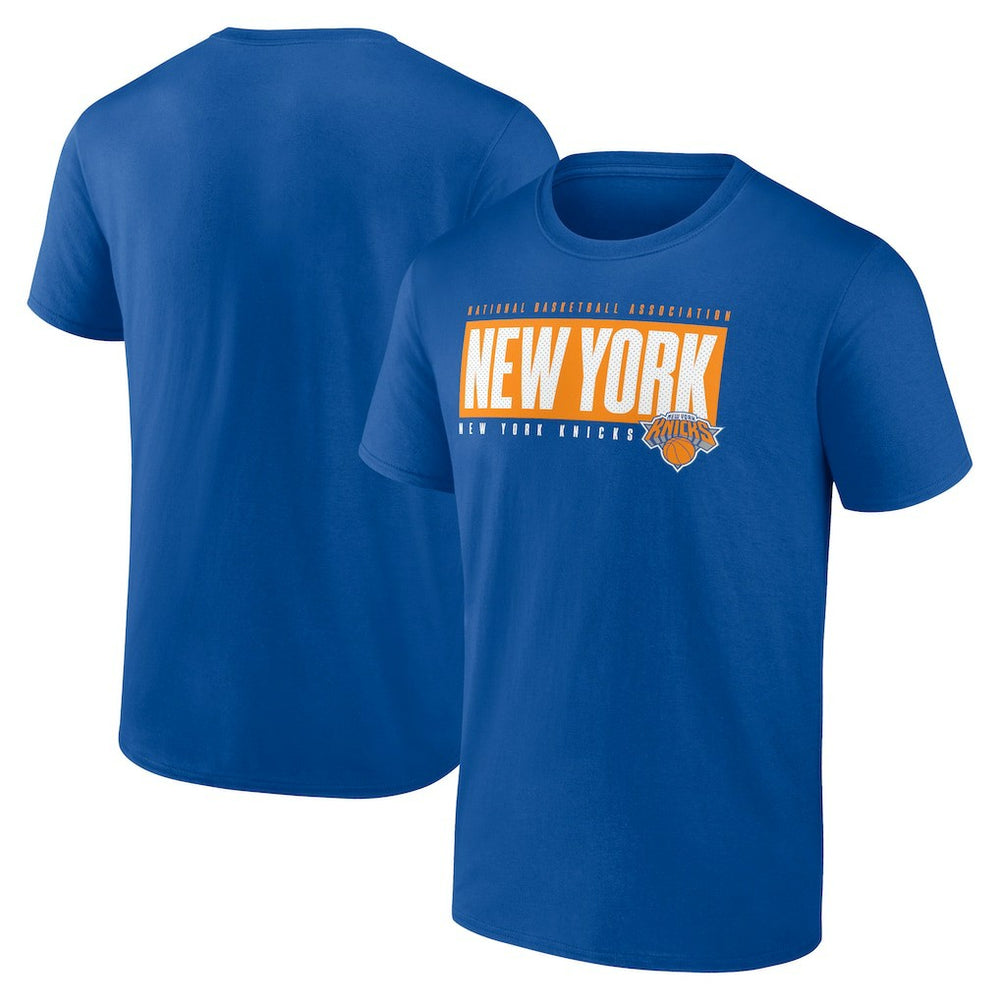 New York Knicks Blocked Out T-Shirt Blue