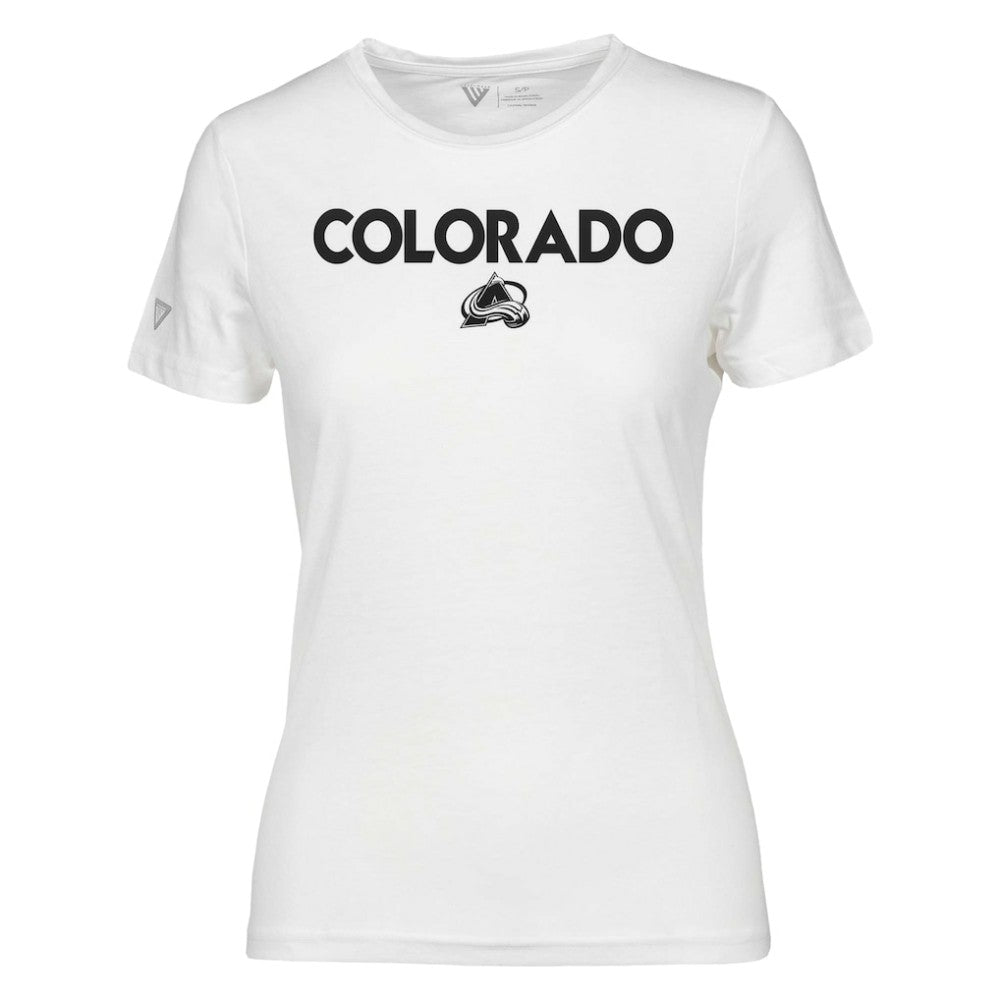 NHL Colorado Avalanche Levelwear Women's Maddox City Capsule T-Shirt - White
