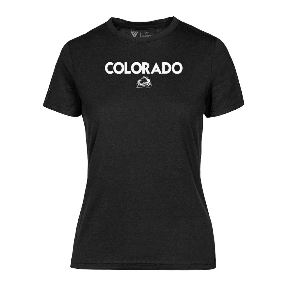 NHL Colorado Avalanche Levelwear Women's Maddox City Capsule T-Shirt - Black
