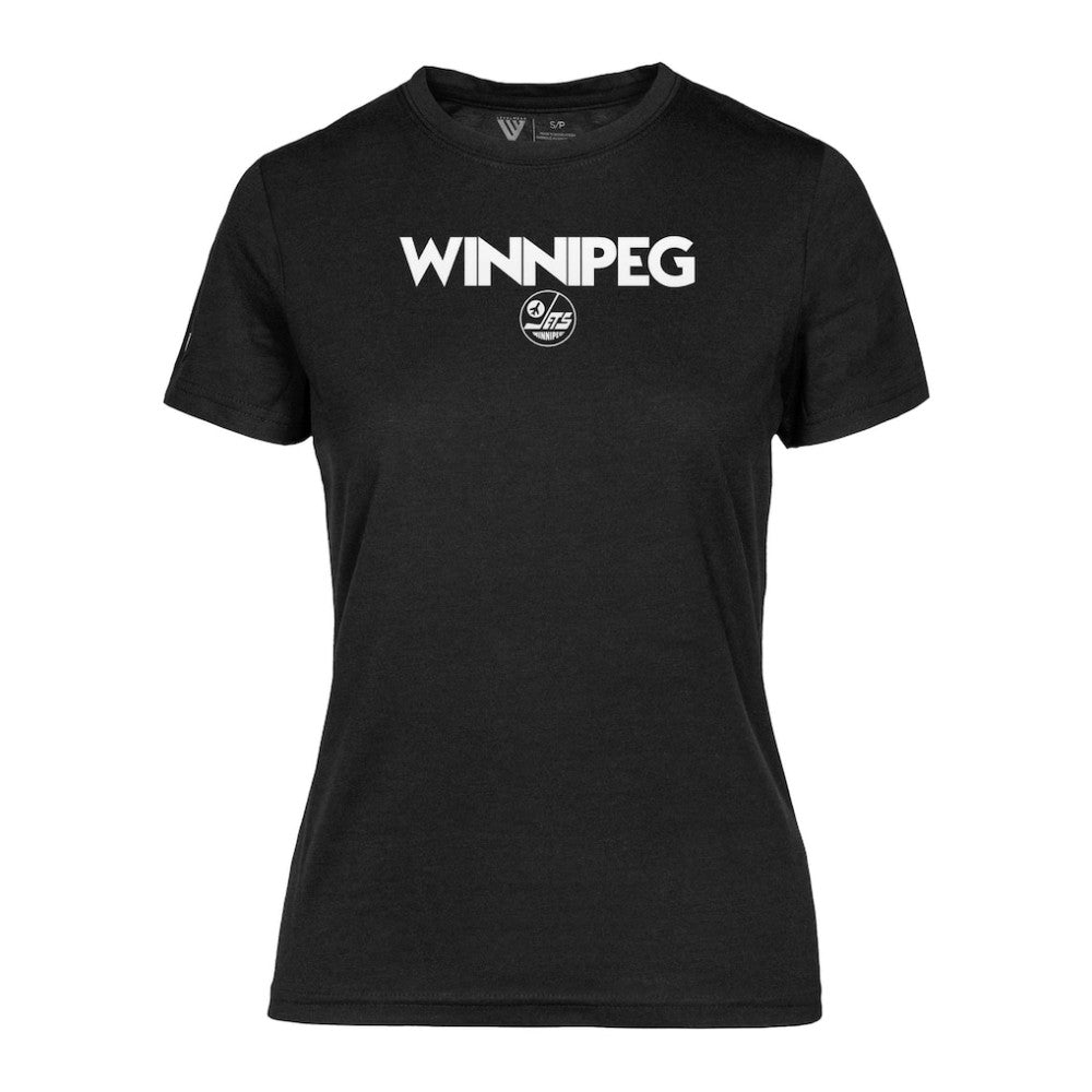 NHL Winnipeg Jets Levelwear Women's Maddox City Capsule T-Shirt - Black