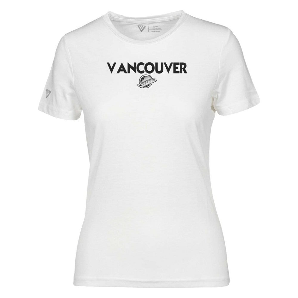 NHL Vancouver Canucks Levelwear Women's Maddox City Capsule T-Shirt - White