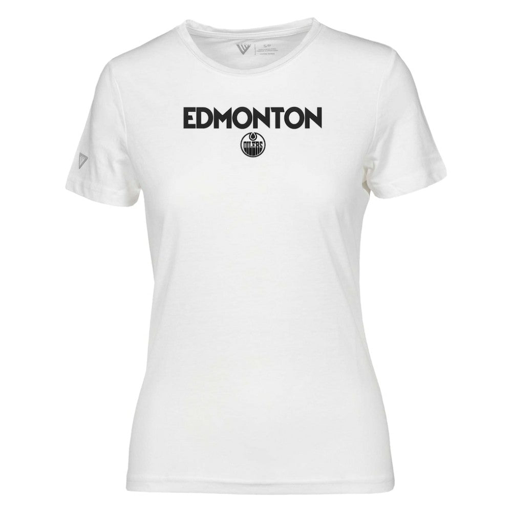 NHL Edmonton Oilers Levelwear Women's Maddox City Capsule T-Shirt - White