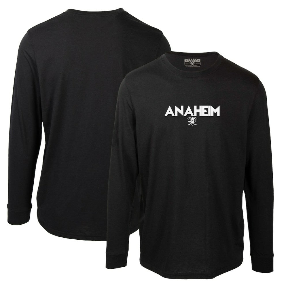 NHL Anaheim Ducks Levelwear Oscar City Capsule Long Sleeve T-Shirt - Black